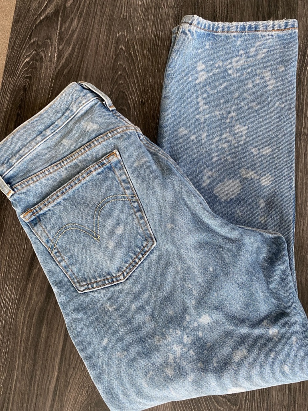 Levi's Women’s 501 Light Blue Distressed Straight Jeans - Picture 3 of 10